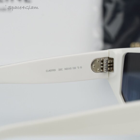 NEW Celine CL40195I 25C Ivory Silver Mirror Mask Unisex Sunglasses CL 40195I - Picture 4 of 8